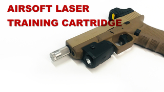Nabój treningowy do pistoletu Airsoft, czerwony/laserowy na podczerwień, aktywowany wibracjami, montowany na lufie
